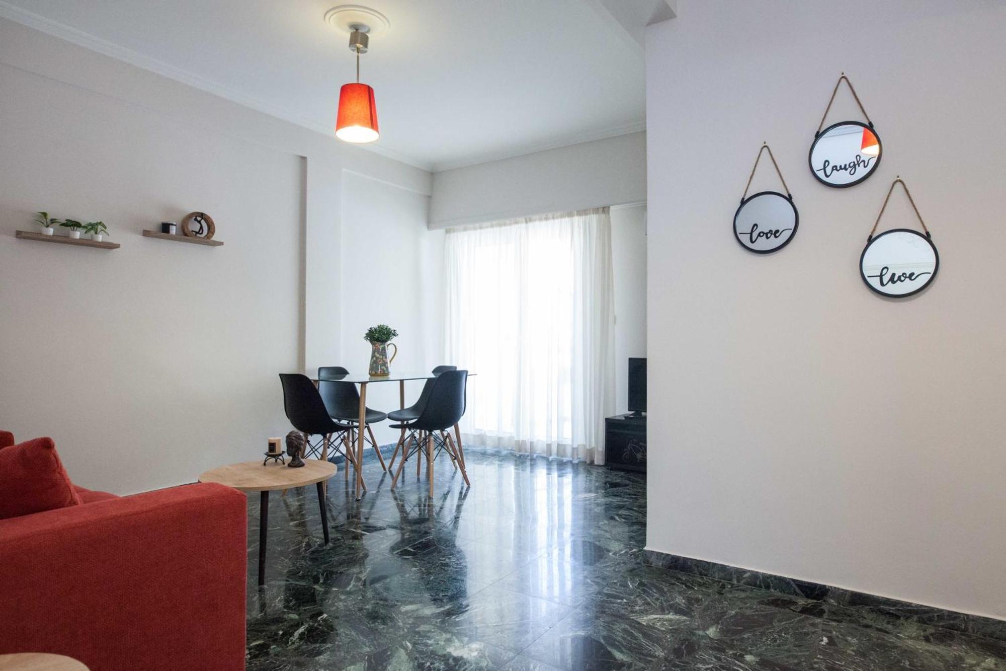 Modern 1 Bd Balcony Apt Near Metro In Kato Patisia Atena Exterior foto