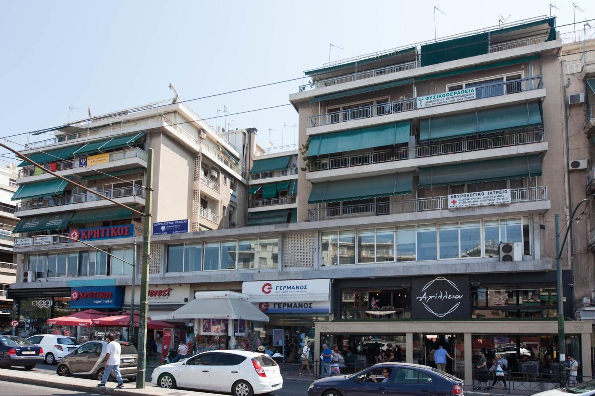Modern 1 Bd Balcony Apt Near Metro In Kato Patisia Atena Exterior foto